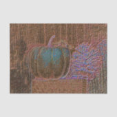 Pumpkin Metallic Aquamarin Gold Lila Fall Seidenpapier (Vorderseite)