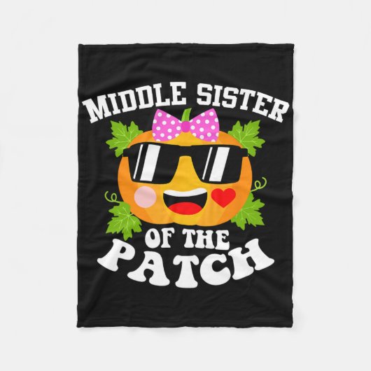 Pumpkin Middle Schwester des Patch Fun Halloween Fleecedecke (Vorderseite)
