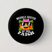 Pumpkin Middle Schwester des Patches Funny Hallowe Button (Vorderseite)