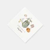 Pumpkin minimalistisch Babydusche Serviette (Ecke)
