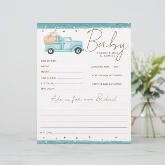 Pumpkin Minimalistisch Fall Baby Shoy-Spiel (Stehend Vorderseite)