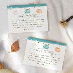 Pumpkin Minimalistisch Modern Fall Babydusche Begleitkarte