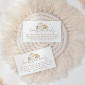 Pumpkin Minimalistisch Modern Fall Babydusche Buch Begleitkarte