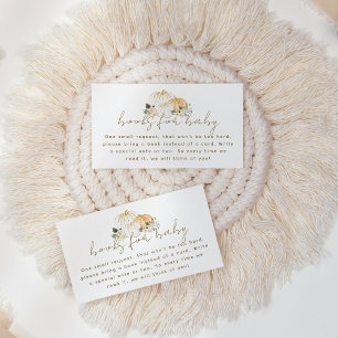 Pumpkin Minimalistisch Modern Fall Babydusche Buch Begleitkarte
