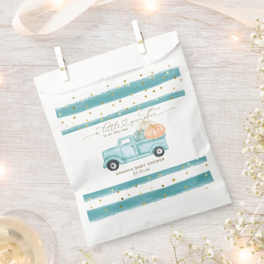 Pumpkin Minimalistisch Modern Fall Babydusche Geschenktütchen (Ausgeschnitten)