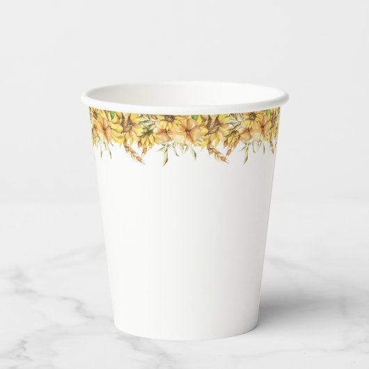 Pumpkin Minimalistisch Modern Fall Babydusche Pappbecher (Rückseite)