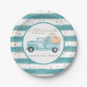 Pumpkin Minimalistisch Modern Fall Babydusche Pappteller (Vorderseite)