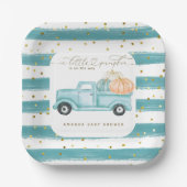 Pumpkin Minimalistisch Modern Fall Babydusche Pappteller (Vorderseite)