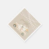 Pumpkin Minimalistisch Modern Fall Babydusche Serviette (Ecke)