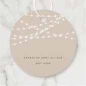 Pumpkin Minimalistisch Simple Modern Fall Baby Dus Geschenkanhänger (Rückseite)