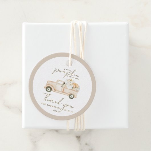 Pumpkin Minimalistisch Simple Modern Fall Baby Dus Geschenkanhänger (Beispiel)