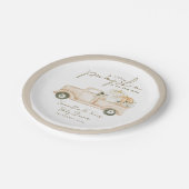 Pumpkin Minimalistisch Simple Modern Fall Baby Dus Pappteller (Schrägansicht)