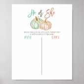 Pumpkin Mint and Peach Voting Board Poster (Vorne)