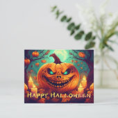 Pumpkin mit Beängstigendem Gesicht unter Kerzen, H (Stehend Vorderseite)