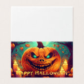 Pumpkin mit Beängstigendem Gesicht unter Kerzen, H (Außenseite Aufgefaltet)