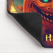 Pumpkin mit Beängstigendem Gesicht unter Kerzen, H Mousepad (Ecke)