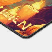 Pumpkin mit Beängstigendem Gesicht unter Kerzen, H Schreibtischunterlage (Ecke)