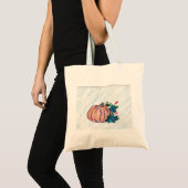 Pumpkin mit Blumen Tragetasche (Vorderseite (Produkt))