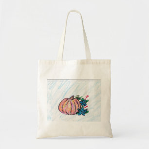 Pumpkin mit Blumen Tragetasche