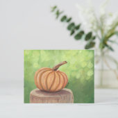 Pumpkin mit Bokeh Background Postkarte (Stehend Vorderseite)