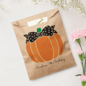 Pumpkin mit Bow Girly Fall Birthday Party Geschenktütchen (Versiegelt)