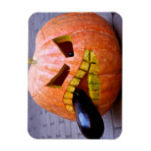 Pumpkin mit Eggplant Magnet (Vertikal)