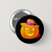 Pumpkin mit einem Hutknopf Button (Vorne & Hinten)