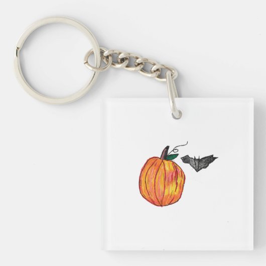 Pumpkin mit Gray Bat Schlüsselanhänger (Vorderseite)