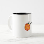 Pumpkin mit Gray Bat Zweifarbige Tasse (Vorderseite Links)