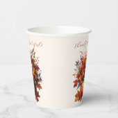 Pumpkin mit Herbstlauben-Erntedank- Pappbecher (Links)