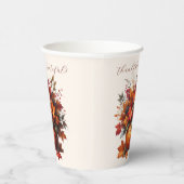 Pumpkin mit Herbstlauben-Erntedank- Pappbecher (Rechts)