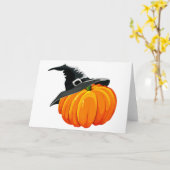 Pumpkin mit Hexenhut Karte (Gelbe Blume)