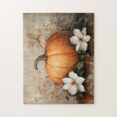Pumpkin mit Magnolienblüten Puzzle (Vertikal)