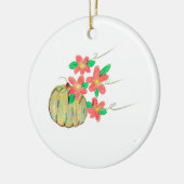 Pumpkin mit roten Blume Keramik Ornament (Links)