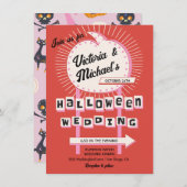 Pumpkin-Mod Halloween-Hochzeit Einladung (Vorne/Hinten)