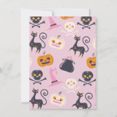 Pumpkin-Mod Halloween-Hochzeit Einladung (Rückseite)