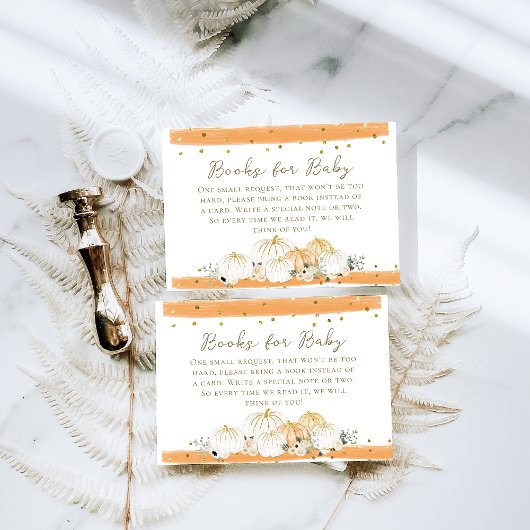 Pumpkin Modern Fall Babydusche Buchungsanfrage Begleitkarte