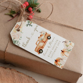 Pumpkin Moderne Minimalistisch Fall Neutrale Babyd Geschenkanhänger