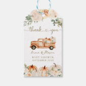 Pumpkin Moderne Minimalistisch Fall Neutrale Babyd Geschenkanhänger (Vorderseite)