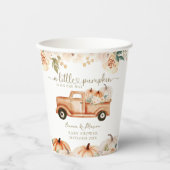 Pumpkin Moderne Minimalistisch Fall Neutrale Babyd Pappbecher (Vorderseite)