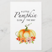 Pumpkin Mommy oder Papa Baby Dusche Spiel (Rückseite)