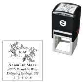 Pumpkin Monogram-Adresse Permastempel (Beispiel)