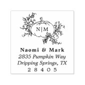 Pumpkin Monogram-Adresse Permastempel (Design)