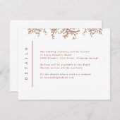 Pumpkin-Monogramm-Hochzeiteinsatz Begleitkarte (Vorne/Hinten)