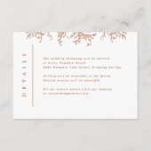 Pumpkin-Monogramm-Hochzeiteinsatz Begleitkarte (Vorderseite)