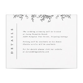 Pumpkin-Monogramm-Hochzeiteinsatz Begleitkarte