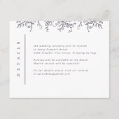 Pumpkin-Monogramm-Hochzeiteinsatz Begleitkarte (Vorderseite)