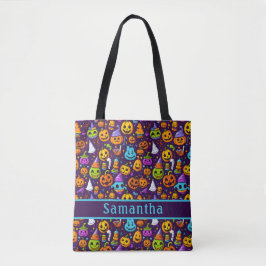 Pumpkin Monster Dark Lila Tote Bag Tasche