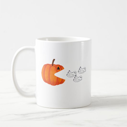 Pumpkin Monster vs Ghosts - Spooky Halloween ! Kaffeetasse (Links)
