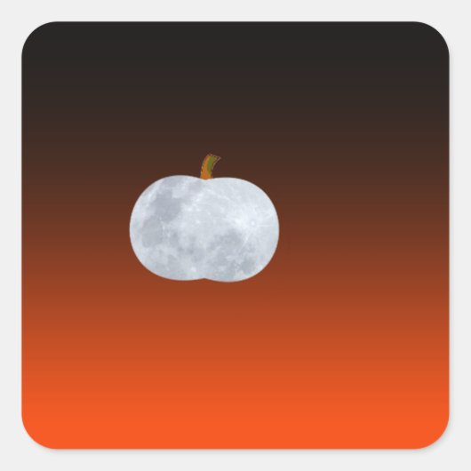 Pumpkin Moon Quadratischer Aufkleber (Vorderseite)